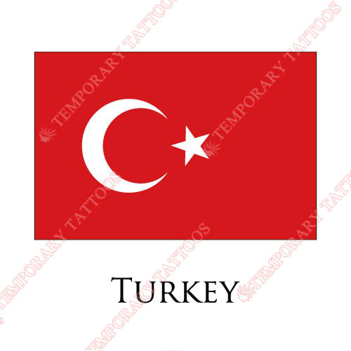 Turkey flag Customize Temporary Tattoos Stickers NO.2005